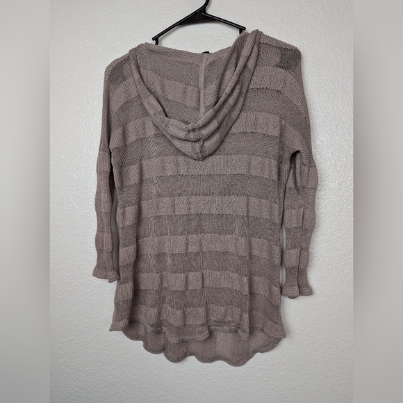 anthropologie Striped Knit Sweater hooded - Picture 3 of 3